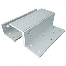 Soporte en aluminio en zl para puerta metalica, para electroiman 280 kg,
600lbs.