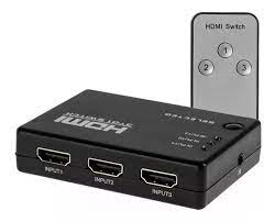 SWITCH HDMI 3 PUERTOS CON CONTROL REMOTO Y RECEPTOR