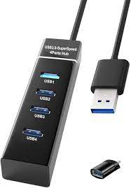 HUB USB 3,0 4 PUERTOS COMPTIBLE CON PS4, PS4 PRO, XBOX S, MAC Y
PC