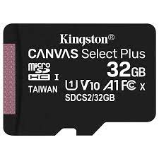 [MEM-SKI-0514] MEMORIA MICRO SD 32GB CLASS 10 KINGSTON CANVAS SDCS2/32GB CON ADAPT Garantia 5 años