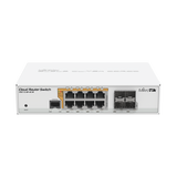 [CRS112-8P-4S-IN] Cloud Router Switch Administrable L3, 8 puertos 10/100/1000 Mbps c/PoE Pasivo ó 802.3af/at, 4 Puertos SFP