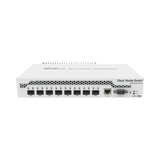 [CRS309-1G-8S+IN] (CRS309-1G-8S+IN) Switch administrable Sistema Operativo Dual, puerto 1G Rj45, 8 puertos 10G SFP+ para Escritorio